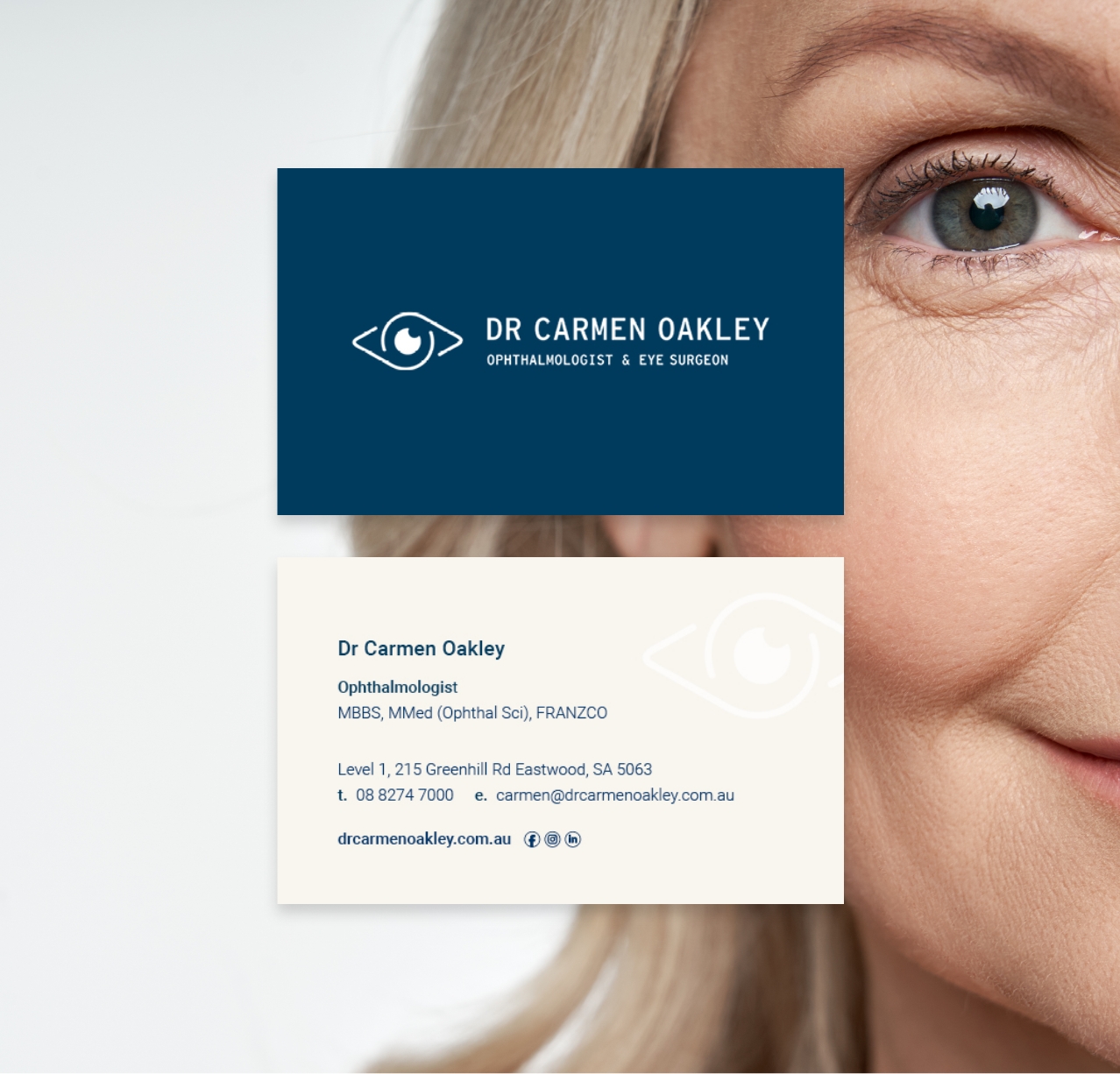 Dr Carmen Oakley – Business Card Mockup